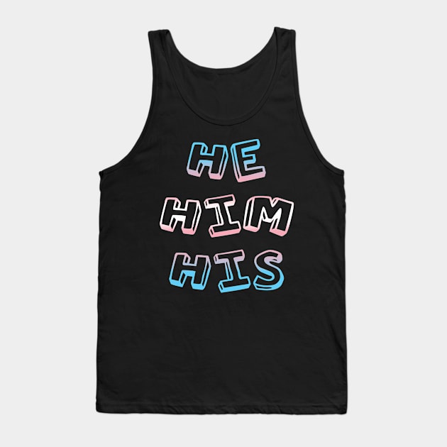 He His Him Transgender Pride LGBTQ Tank Top by Dr_Squirrel